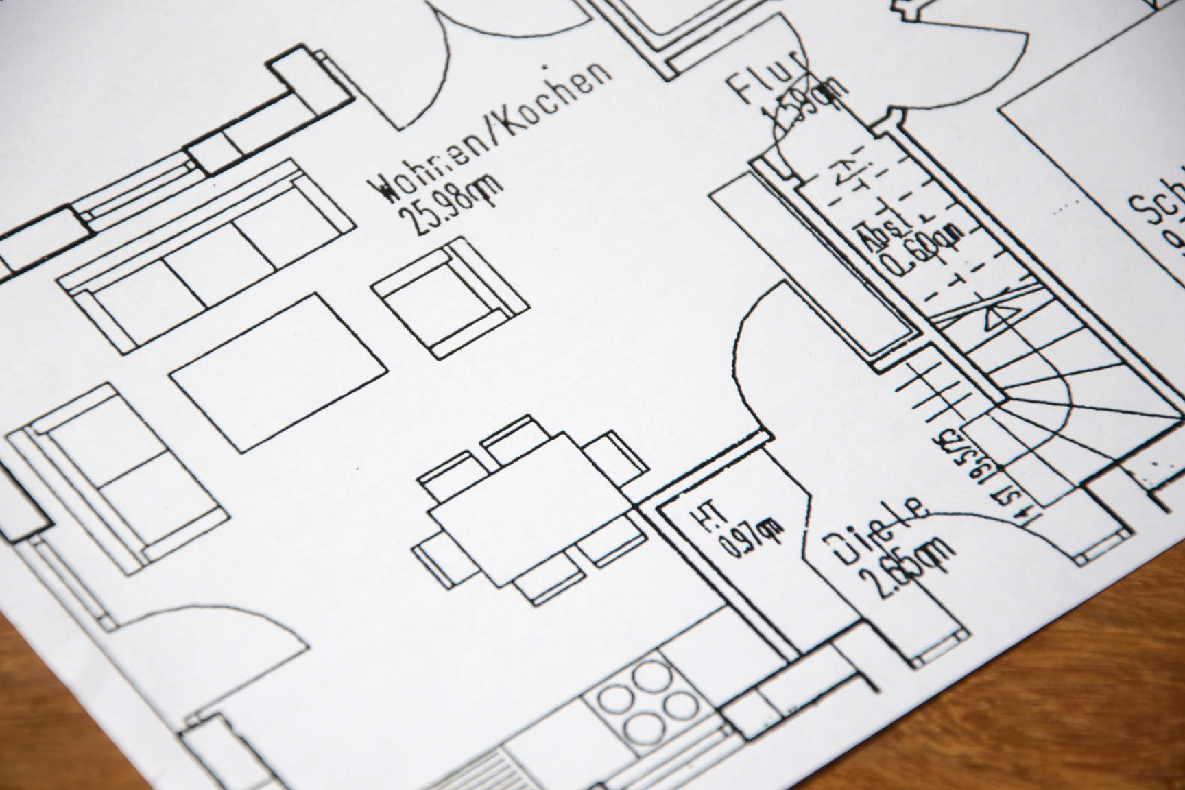 Grundriss einer Wohnung.