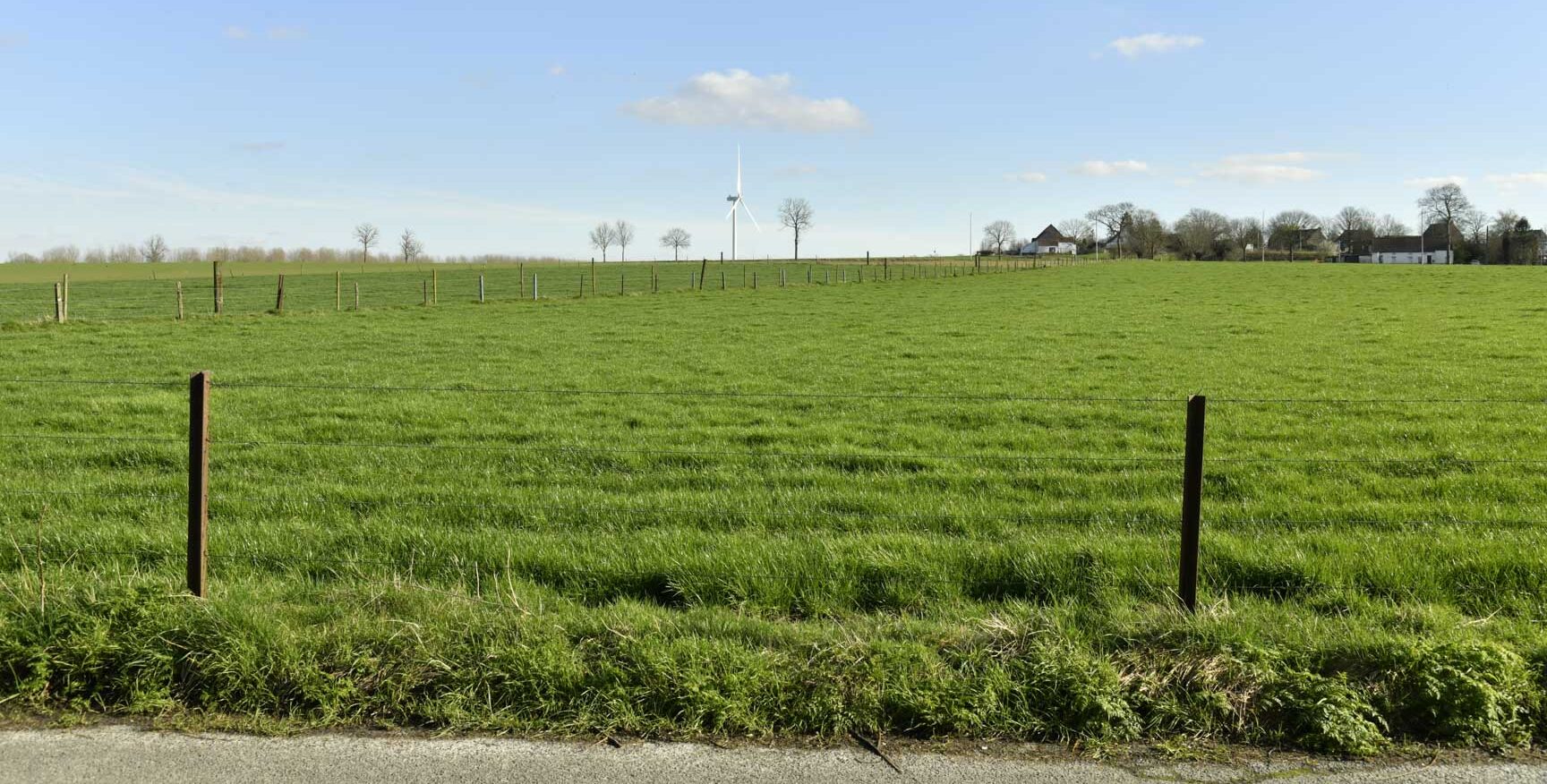 Gro&szlig;e eingez&auml;unte Wiesenfl&auml;che